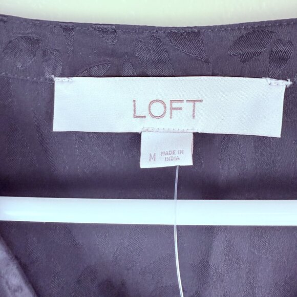 NWT LOFT Textured Jacquard Tiered Mini Dress | M - Picture 4 of 9